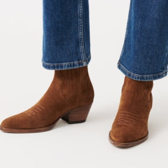 Maje Suede Western Cowboy Women’s Flats Boots - Picture 2 of 16